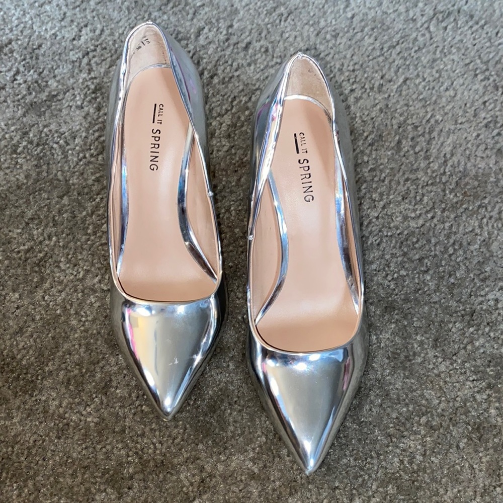 Call it spring silver stilettos